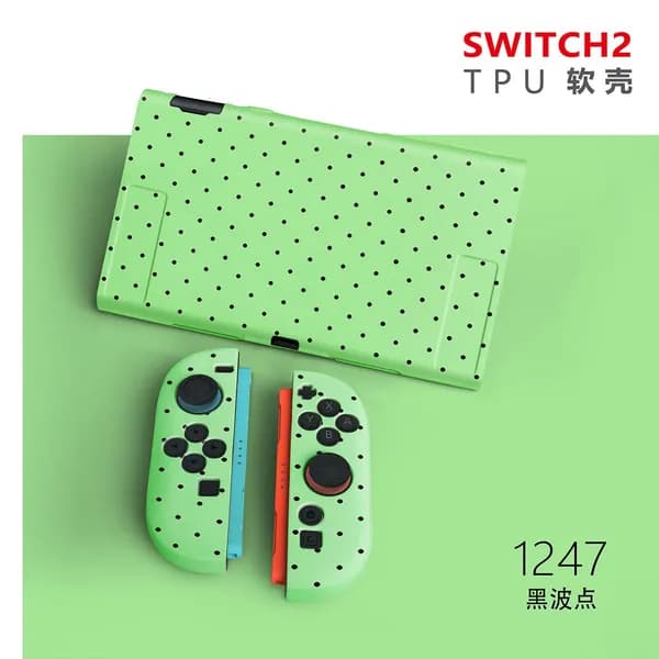Подходит для чехла Switch 2 с синим горошком, жесткого чехла, защитного чехла для Switch 2 поколения, матового чехла.