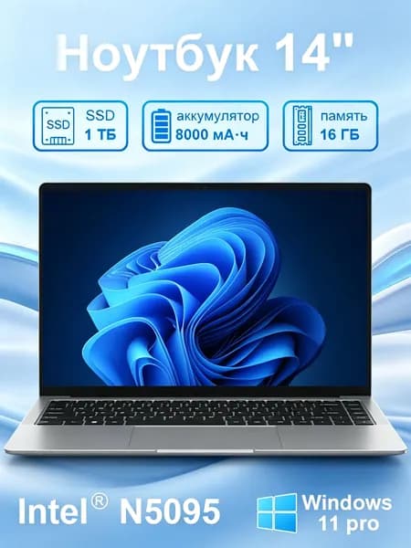 Ноутбук с быстрым SSD без зависаний Игровой ноутбук 15.6", RAM 16 ГБ, SSD 1024 ГБ, Windows Pro, перламутровый, белый