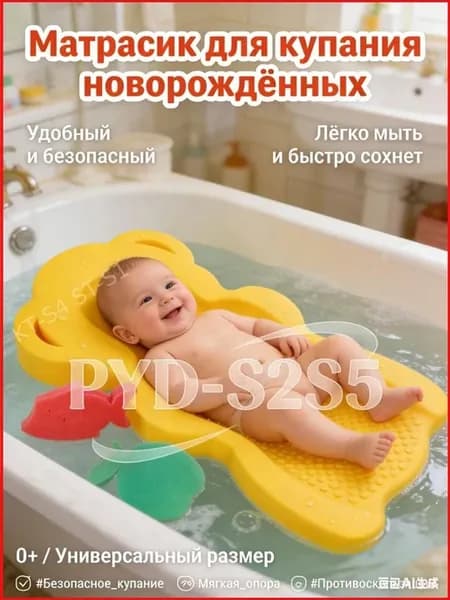 Детский матрасик для купания новорожденных