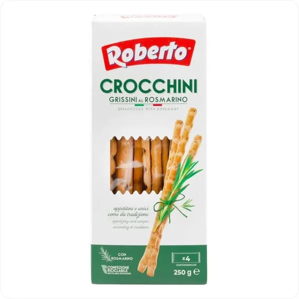 Хлебные палочки Кроккини Roberto с розмарином, 250 г