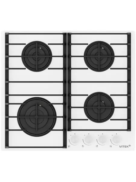Варочная панель газовая Vitek VGH 6420 WG, белое стекло
