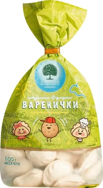 Варенички ДОБРИНСКОЕ Натуральные Фермерские, с картофельным пюре, 600г