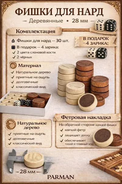 Набор фишек для нард
