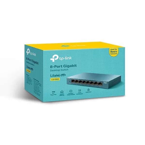 TP-Link LS108G 8-портовый 10/100/1000 Мбит/с настольный коммутатор