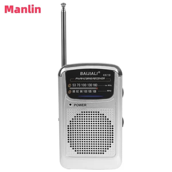 Портативное FM/AM-радио KK19 с аналоговой настройкой и встроенным динамиком