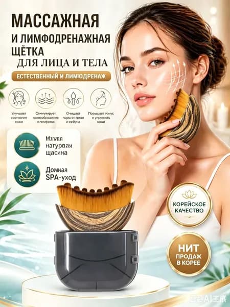 Щетка для сухого массажа синтетическое волокно