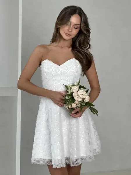 Свадебное платье короткое