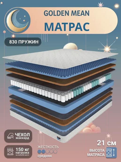 Матрас 120х190 на кровать независимый блок двуспальное