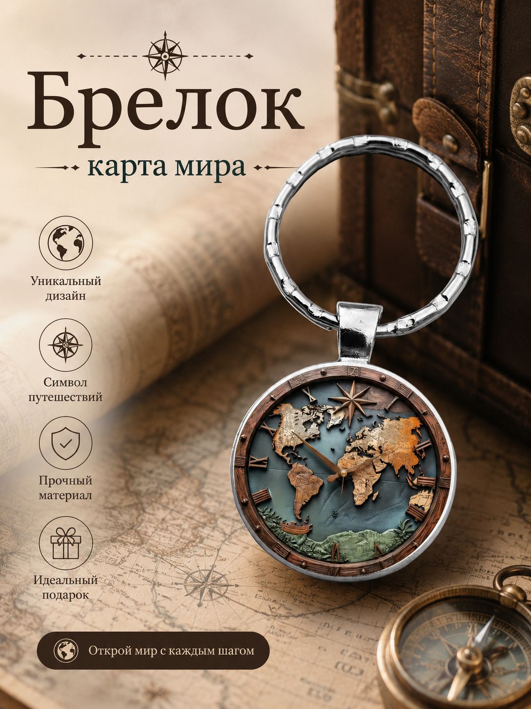 Креативный брелок в стиле ретро