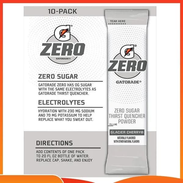 Изотонический стик Gatorade Third Quashed Powder Stick 10 упаковок с нулевым миндально-вишневым вкусом
