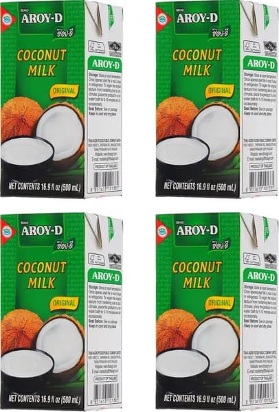 Aroy-d Кокосовое молоко 70% жирность 17-19%, 500 мл x 4 шт