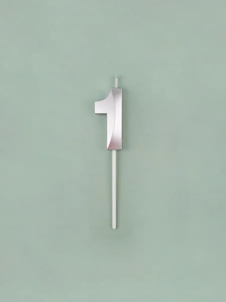Свечи для торта цифра 1, 9 см, 1 шт