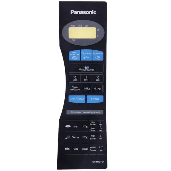 Panasonic F630Y6X20BZP Сенсорная панель на русском для СВЧ (микроволновой печи) NN-MX27BF черный