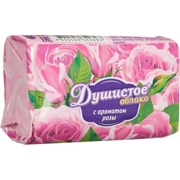 Мыло Душистое облако "Душистое облако", с ароматом розы, 90 г