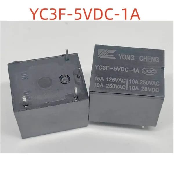 3pcs Реле YC3F-5VDC-1A 4-контактное, 10А, 5В пост. тока (для бытовой техники)