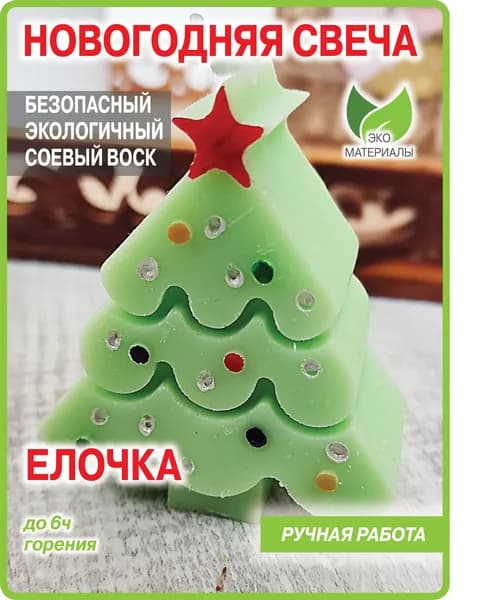 Новогодняя Елочка свеча 2026