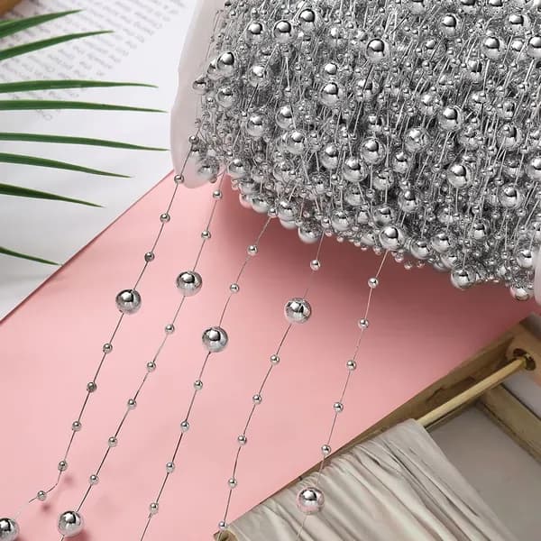 Цепочка из искусственного жемчуга 5M,3*8MM,для свадебного декора.