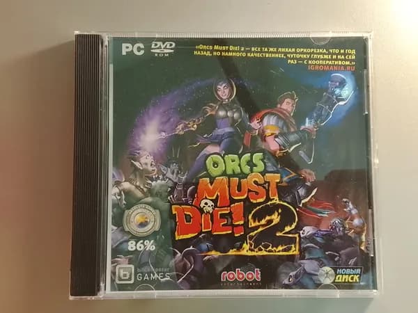 Диск с винтажной игрой для слабого ПК Orcs Must Die! 2 (PC-DVD, Jewel, Русская версия, Лицензия)