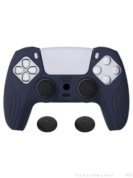 силиконовый чехол для контроллера PS5 Samurai Edition, антискользящий, эргономичный мягкий защитный корпус с накладками на стики, улучшение хвата и защита во время игры