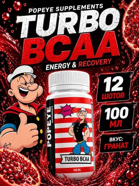 Turbo BCAA гранат шоу-бокс шоты (12 шт. x 100 мл)