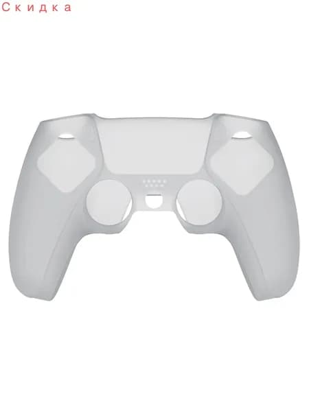 силиконовый чехол, Pure Series, для PS5 контроллера, совместим с зарядной станцией, противоскользящий, мягкая резина, в комплекте 6 колпачков для стиков