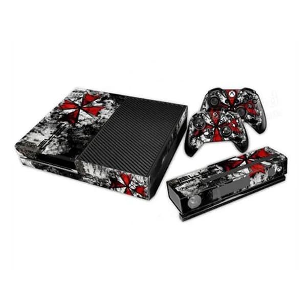 Защитная виниловая наклейка для Xbox One: комплект для консоли и контроллера, самоклеящаяся Red Decal / водо- и износостойкая.