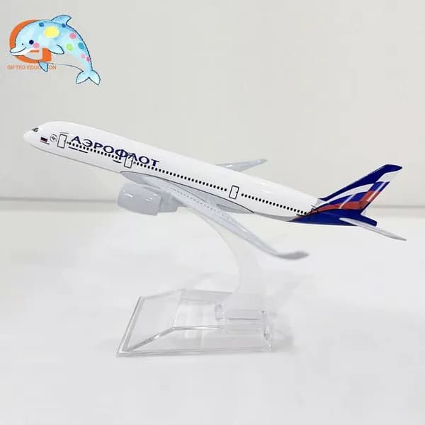 Металлическая Модель Самолета Аэробус 350, Аэрофлоt-Российские Авиалинии, Подарок Авиалюбителю