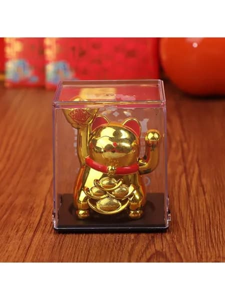 (С пылезащитным чехлом) Украшения для украшения автомобиля Lucky Cat
