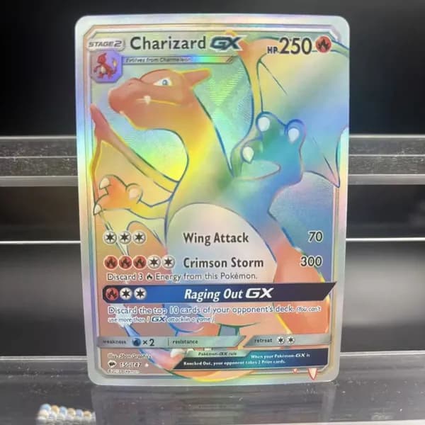Коллекционные карты PTCG, Мега Чаризард X ex, Чаризард GX, английская версия, одиночная карта, классическая игровая аниме-карта, подарок и сувенир