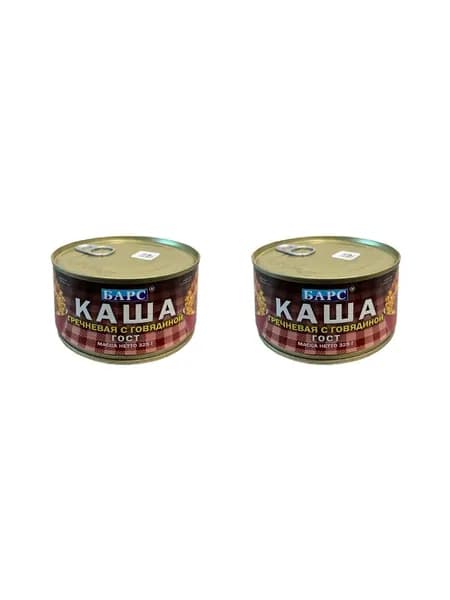Барс Каша гречневая с говядиной, 325 г, 2 шт