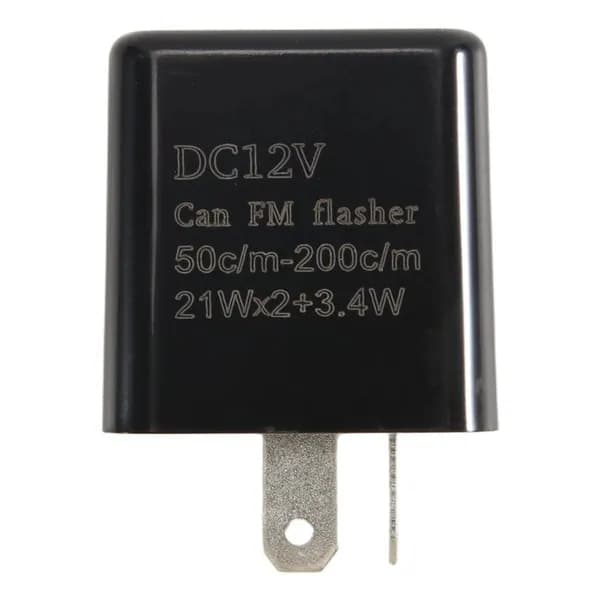 Двухконтактное реле-повторитель 12V для светодиодных поворотников мотоцикла, регулируемая частота 50-200 раз/мин / водонепроницаемое