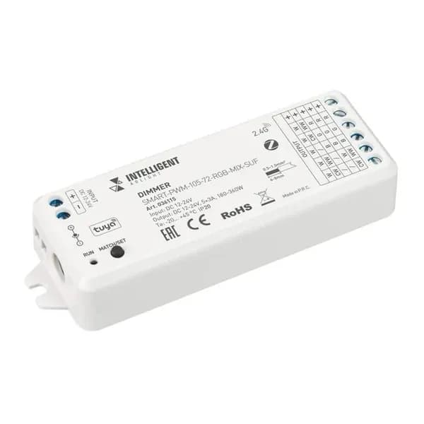 Диммер SMART-PWM-105-72-RGB-MIX-SUF (12-24V, 5x3A, ZB, 2.4G, IARL) 036115