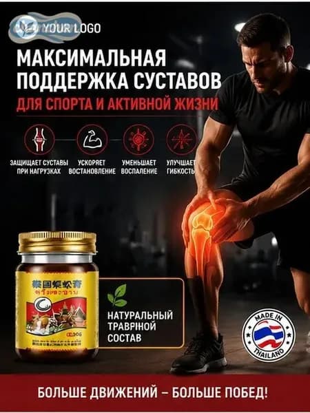 Тайский бальзам Сороконожка от боли в суставах и косточки на ноге, 55 г
