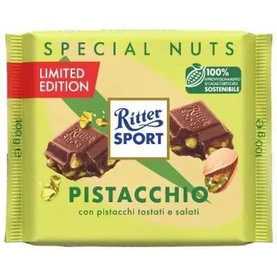 Ritter Sport Шоколад Молочный с Солеными фисташками, 100 г