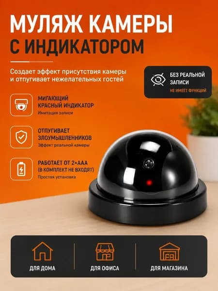 Муляж камеры видеонаблюдения купольной