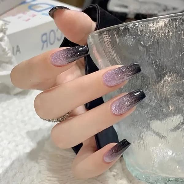Galaxy Starlight Gradient Black Nail Art Piece 1 мл R48 в упаковке Бесплатный клей