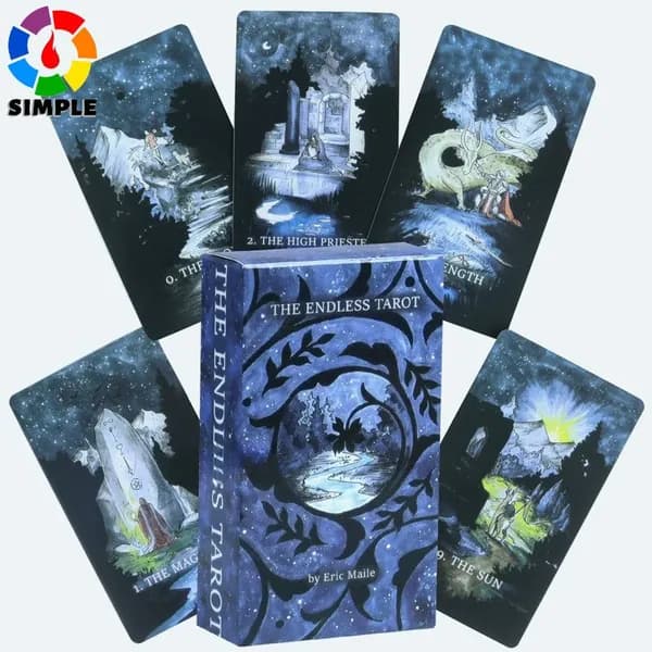 The Endless Tarot Колода Таро Бесконечная, 80 панорамных карт, нарисованных от руки.
