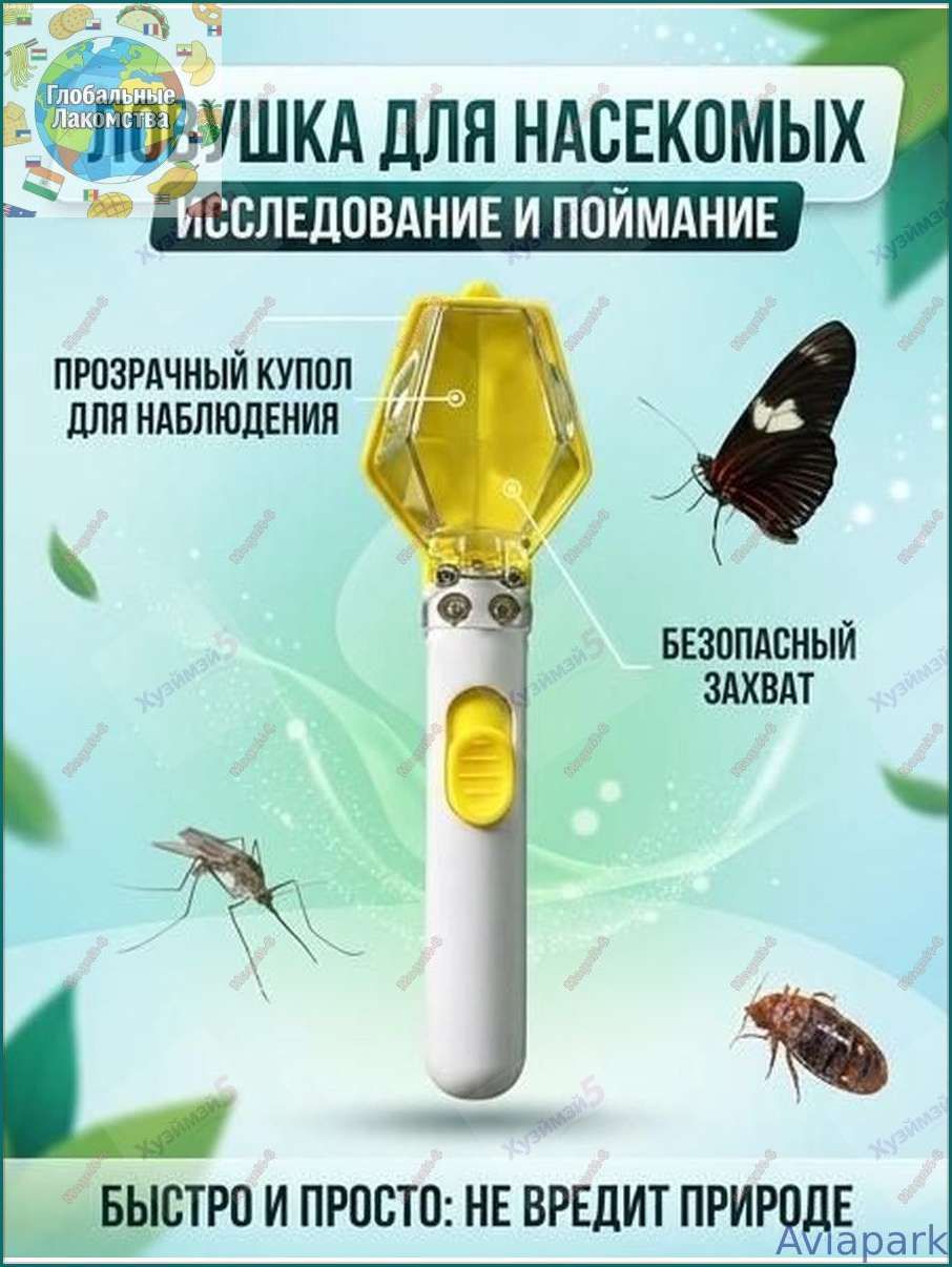 Новинка!Ловушка для насекомых с 6-кратным увеличительным стеклом изучения