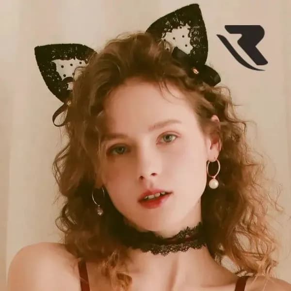 Ободок Кружевные ушки котика