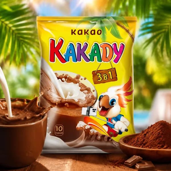 Какао 3 в 1 Какаду 10 пакетов премиум