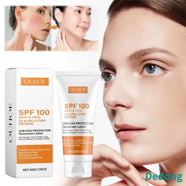 Солнцезащитный крем SPF 100 с защитой от UVA и UVB для лица и тела
