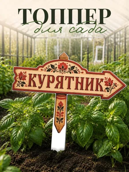 Фигурки для сада Указатель курятник