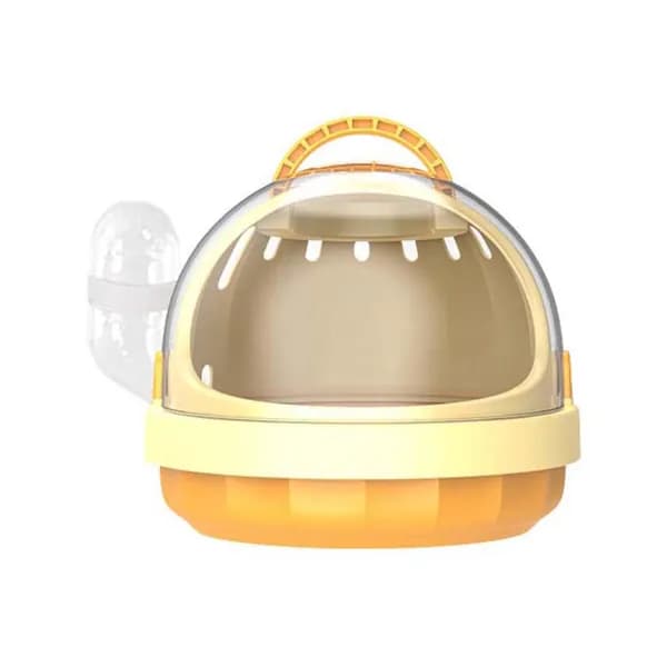 Переносная клетка для хомяка UFO с панорамным дизайном, подходит для джунгарских хомяков и сахарных поссумов, цвет сырный желтый