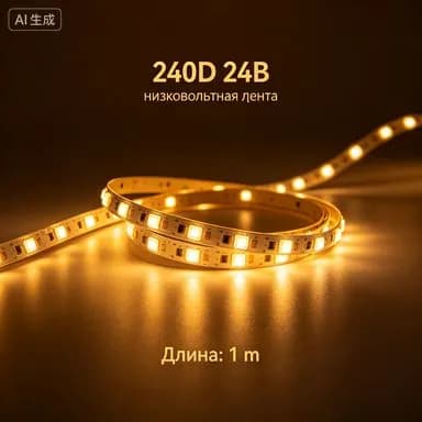 Светодиодная лента 10 Вт, IP20, Теплый белый, 1 шт