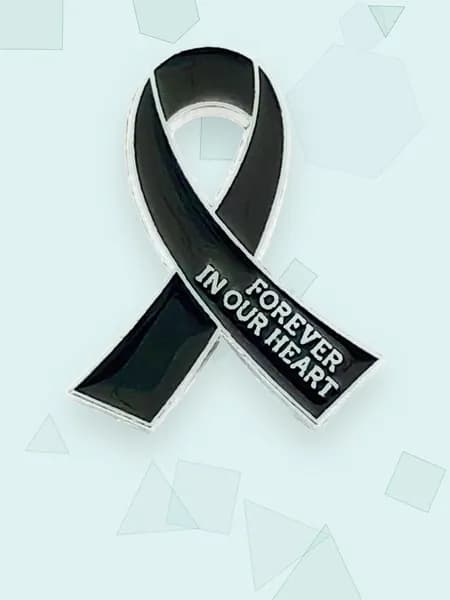 Значок Остановите насилие , Черный