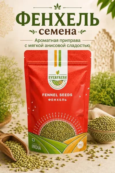 Фенхель семена (Fennel Seeds) Everfresh, 100 г