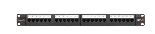 Патч-панель Nikomax 19" 1U 24xRJ45 кат.5E UTP (NMC-RP24UD2-1U-BK)