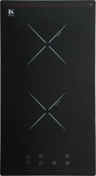 Варочная панель индукционная Kitll KHI 3001 BLACK 2 конфорки 30x52 см цвет чёрный