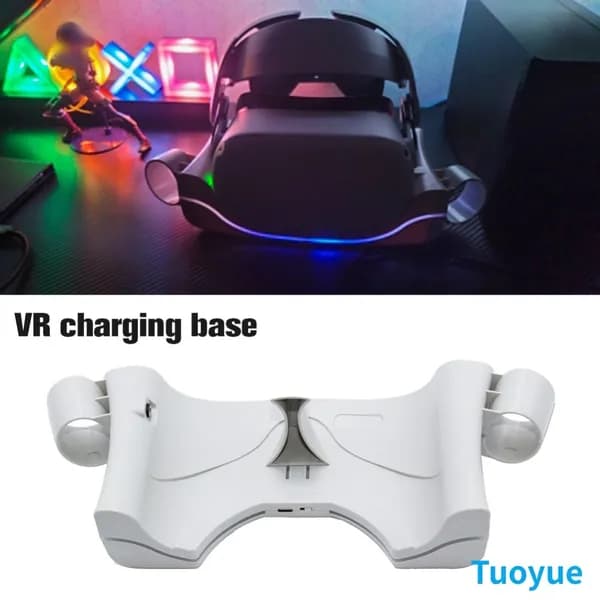 Док-станция для Oculus Quest 2 с зарядкой и подсветкой, крепление на стену