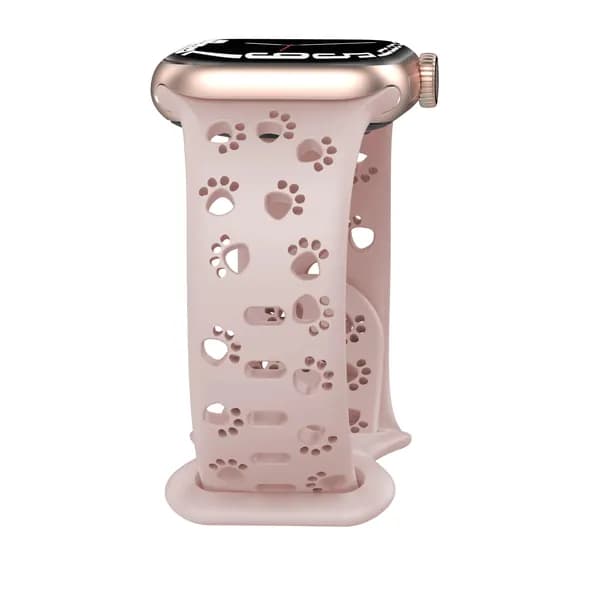 Силиконовый ремешок Dog Paw для Apple Watch 44мм 40мм 38 41мм, спортивный ремешок для iwatch 9 8 7 SE 6 5 4 3